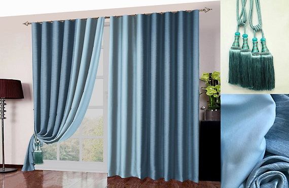 Modern silk curtains for stylish interiors
