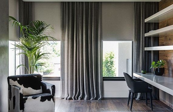 Elegant silk curtains for formal dining rooms