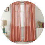 pink colour silk curtain