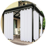 Out door white curtains for luxury space