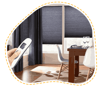 black coloured office curtains