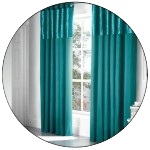 Green colour sound prof curtains