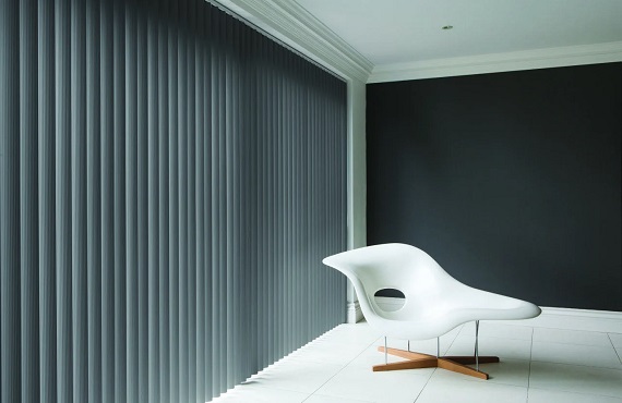 grey blind with white wall combination