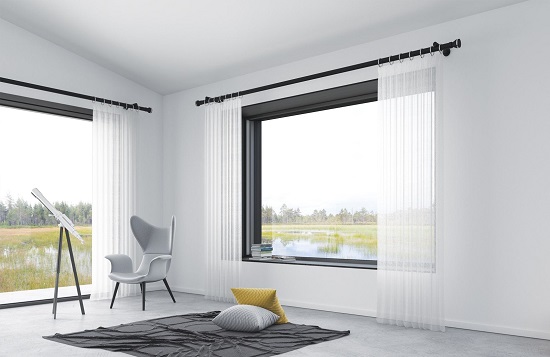 white sheer curtains