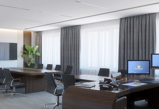 grey-and-white-combination-curtains-in-office