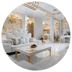 white color furniture i villa