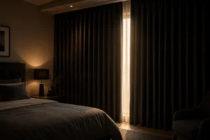 Blackout curtains for better sleep and light control