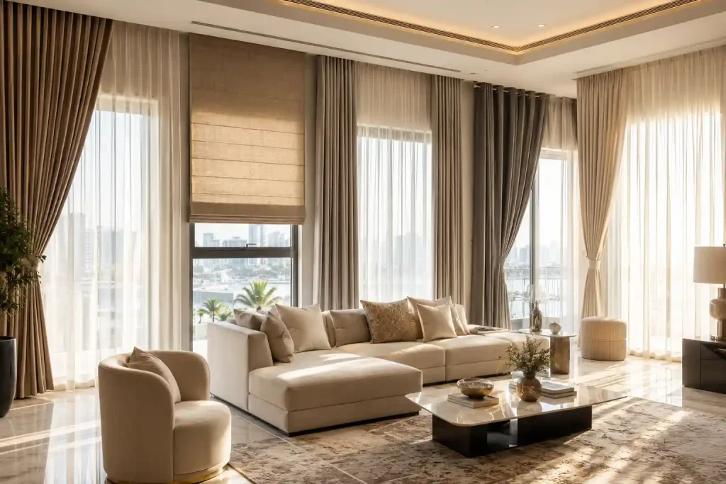 Types of curtains for modern Dubai homes