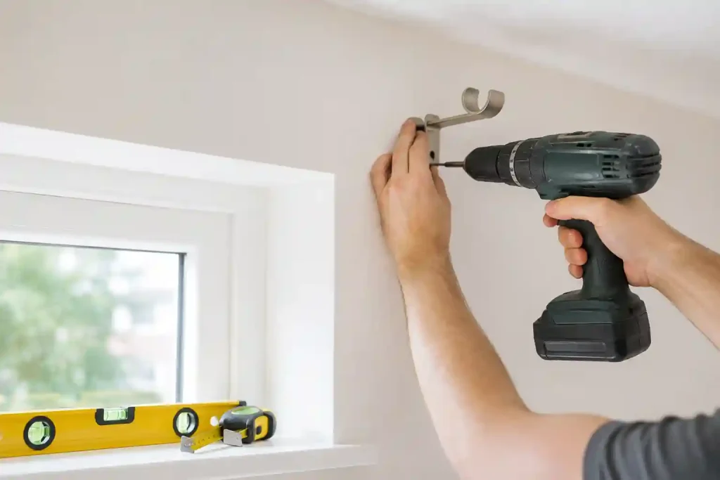 How to fix a curtain pole in Dubai
