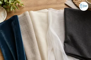 Different curtain fabric types for living rooms