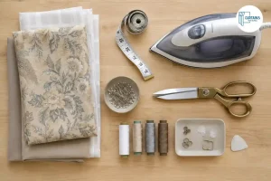 Tools and materials needed to make curtains